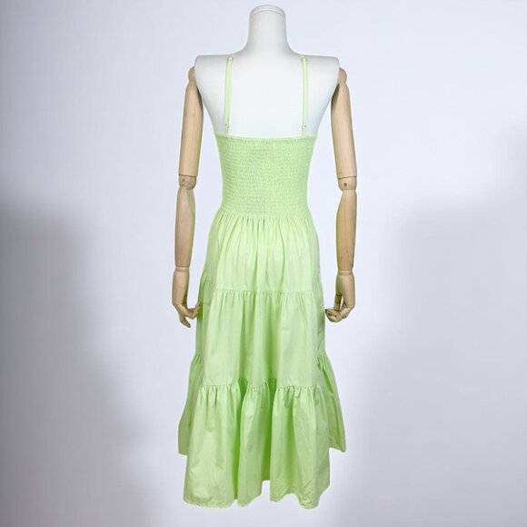 NWT Lusana Anita Midi Dress in Keylime - Picture 6 of 9